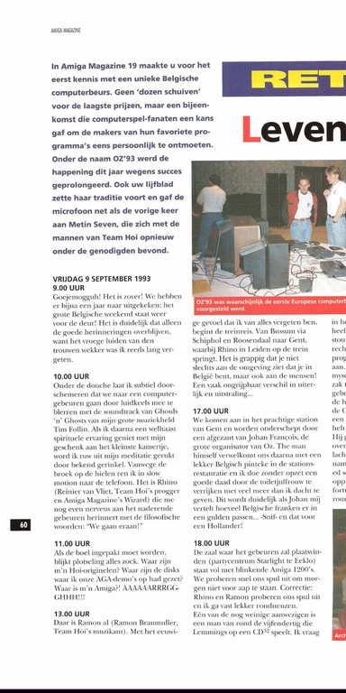My report of a 1993 Amiga game developers event in Belgium, page 1 of 4