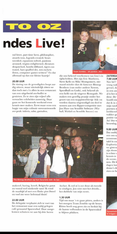 My report of a 1993 Amiga game developers event in Belgium, page 2 of 4
