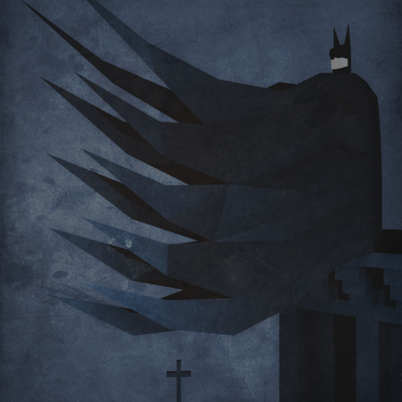 Low-polygon style Batman tribute
