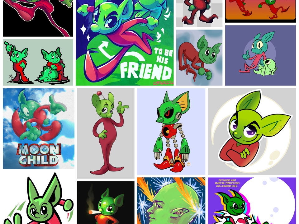A selection of Moon Child and Hoi game character fan art by various artists